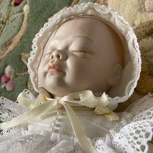 Porcelain Head And Hands Sleeping Baby Doll
